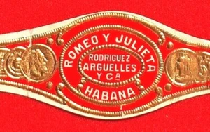 889VR-Vitola-Cigar Band-Marca RODRIGUEZ ARGUELLES Y CA "ROMEO Y JULIETA"  - Imagen 1 de 3
