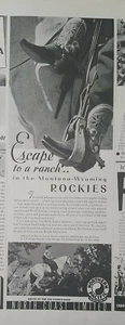 1939 Northern Pacific Railway North Coast limited cowboy boots spurs vintage ad - Picture 1 of 1