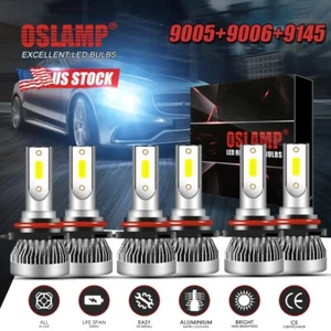 6X 9006 9005 9145 Bombillas LED Faro Alto Bajo Luz Antiniebla Blanco Brillante 6000K - Imagen 1 de 17