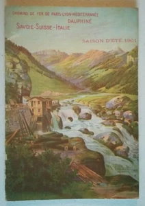 Plaquette publicitaire - Chemins de fer PLM - Savoie Suisse Italie 1901 - Picture 1 of 1