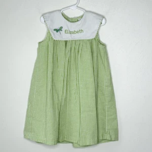 Vestido Kelly’s Kids Vintage Calado Verde Seersucker Bordado Elizabeth - Todd - Imagen 1 de 6