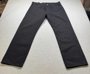 Levi's Premium 501 93 Straight Jeans Mens 36x30 Black Denim Button Fly NWT - Picture 1 of 9
