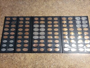 Enorme libro de centavos alargado / prensado Contiene 144 monedas - Imagen 1 de 11