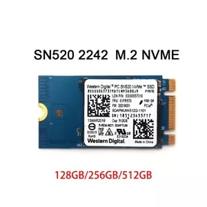 Western Digital SN520 NVMe 128GB 256GB 512GB M.2 2242 PCIe3x2 For Lenovo Laptop - Picture 1 of 4