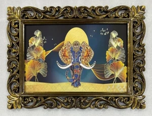 Elephant Vibes handgefertigt Holz Wandhängerahmen Duco poliert (23 x 17 Zoll) - Bild 1 von 6