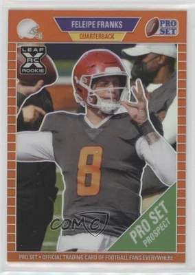 2021 Leaf Pro Set Metal Orange Rainbow /15 Feleipe Franks #27 Rookie RC - Image 1 of 2