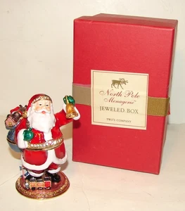 TWO'S COMPANY Nordpol Menagerie Schmuckschatulle NORTH POLE SANTA - MIT BOX schön - Bild 1 von 6