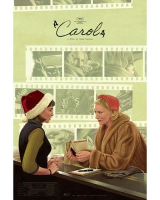 Carol Movie Poster Cate Blanchett Holiday Romance Film Wall Decor, No Frame - Image 1 of 3