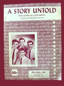 1955 Doo Wop Spartiti Una storia mai raccontata Le quattro monete Early Rock and Roll Vintage - Foto 1 di 3