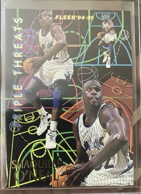 Вставка Shaquille O'neal 1994-95 Fleer Triple Threats No7 из 10 HOF - Изображение 1 из 2