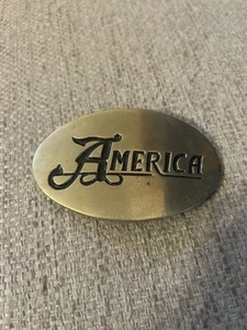Fibbia per cintura America in ottone - Foto 1 di 6