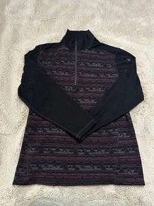 Smartwool Merino 250 Base Layer Men’s Size L Sparwood 1/2 Zip Woodsmoke Sweater - Picture 1 of 7