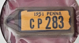 1951 PA Penna PENNSYLVANIA State - DAV Tag Keychain License Plate - Picture 1 of 3