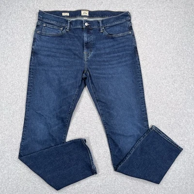 Pantalones de mezclilla J Crew para hombre 34 x 32 (35 x 32) azul 770 rectos elásticos oscuros Foto 1 de 4
