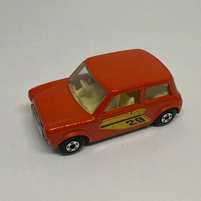 Vintage Matchbox Superfast Austin Mini Cooper No 28 Orange Diecast Toy Car - Image 1 of 4