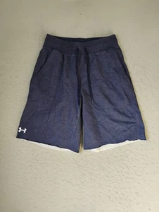 Under Armour Herren Shorts mittelblau lose Eingrifftaschen Kordelzug Baumwollmischung - Bild 1 von 10