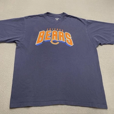 Camiseta Chicago Bears Para Hombres XL Azul NFL Fútbol Reebok 100% Algodón Logo Camiseta Foto 1 de 4