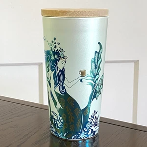 Starbucks 2022 Teal Green Gold Metallic Mermaid Keramik Tumbler Ersatzdeckel - Bild 1 von 14