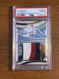 2023 Panini Select Football CJ Stroud White Jumbo Patch /75 RC Texans PSA 8๐ฅ๐ฅ - Picture 1 of 4