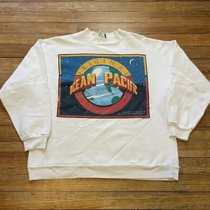 Vintage 80s Ocean Pacific Sweatshirt Crewneck OP Surf Beach Brand 1987 Skate - Bild 1 von 9