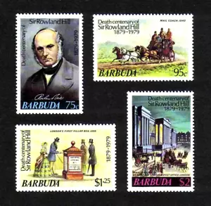 Barbuda 1979 Sir Rowland Hill complete set of 4 values (SG 447-450) MNH - Picture 1 of 1