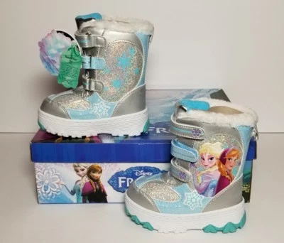 BOTAS DE NIEVE DISNEY FROZEN NIÑA PLATEADAS/AZULES NUEVAS EN CAJA CH14107B Foto 1 de 4