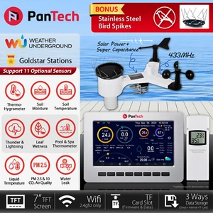PanTech Weather Station Wifi Gen3 Rain Gauge Anemometer Wireless Solar PT HP2550 - Picture 1 of 24