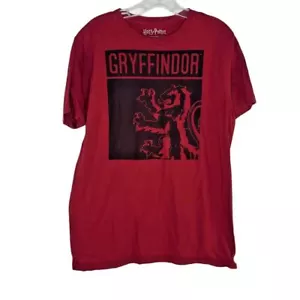 Harry Potter Herren Gryffindor T-Shirt Größe Large weinrot rot 100% Baumwolle - Bild 1 von 6
