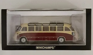 MINICHAMPS die cast 1:43 SETRA S8 Bus REDBEIGE limited edition 3024 items NEW - Picture 1 of 6