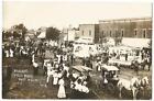 Blue River Wisconsin (Grant County) Dooley Bros. & Field Days Parade RPPC um 1909