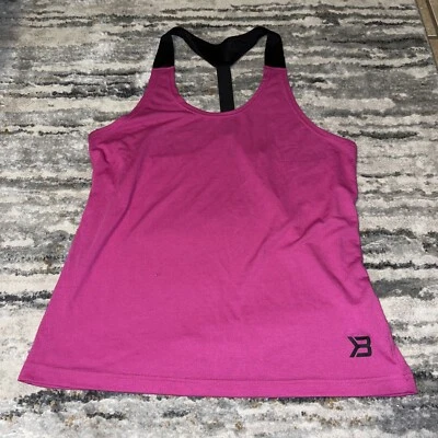 Camiseta sin mangas Better Bodies rosa y negra espalda de corredor camisa de entrenamiento M Foto 1 de 3