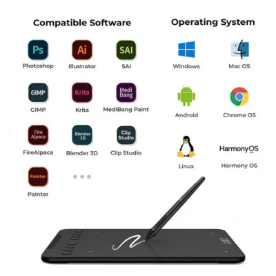 XPPen 10×6.25 Inch Graphics Digital Drawing Tablet Deco 01 V3 Drawing Tablet - Image 1 of 4