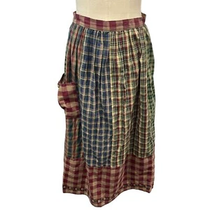 Handmade Skirt Checkered Plaid Harvest Costume 28" Waist - Picture 1 of 7