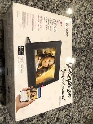 NEW Aluratek 7" IPS Touchscreen WiFi Digital Photo Frame 8GB Memory AWDMPF107F - Image 1 of 4