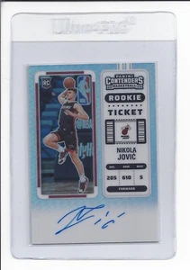 2022 Panini Contenders Premium Rookie Ticket Auto PRIZM Nikola Jovic RC #135 - Picture 1 of 2