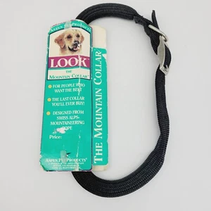 20" The Mountain Collar Dogs Aspen Pet Products Nylon Webbed Rope Black Vintage - Picture 1 of 5