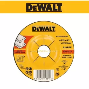 "Disco de molienda DeWalt 115 mm para rueda abrasiva de ángulo de acero metálico de 6,3 mm de espesor 4,5" - Imagen 1 de 13