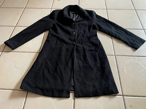 Paddington Coats Black Wool Cashmere Blend Womens Jacket 92cm Long Size 12 - 14 - Picture 1 of 8