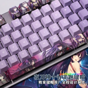 Yatogami Tohka Keycap Button PBT Sublimation Cherry MX 108 Keys For Keyboards - Picture 1 of 8