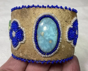 Brazalete turquesa con cuentas joyería nativa vintage - Imagen 1 de 12