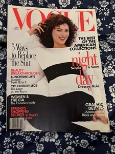 Vogue Magazin Februar 1996 Shalom Harlow Cover ohne Etikett - Bild 1 von 17
