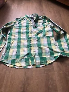 Bench Biloxi Check Mid Green Shirt Size XXL - Picture 1 of 10