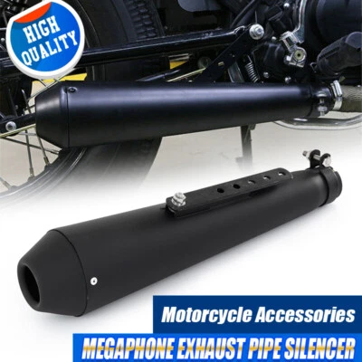 KIT de tubo de escape de megáfono cono inverso café apto para Honda CB350 CB360 negro Foto 1 de 4