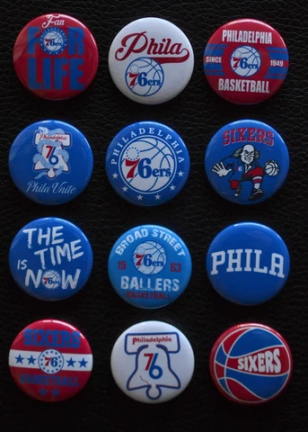 Philadelphia 76ers  - 1 1/2" Inch Magnet Set (Set of 12) Cover