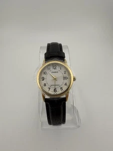 Casio Damen LTP-V002GL-7B2DF Analog Lederband Uhr Gold Schwarz Original Neu - Bild 1 von 7