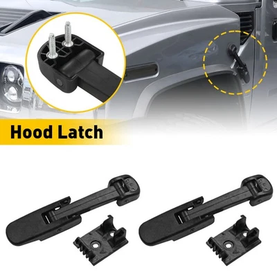 For 2003-2008 GMC C6500 Topkick Hummer H2 2PCS Black Hood Latch 15097841 US Foto 1 de 4