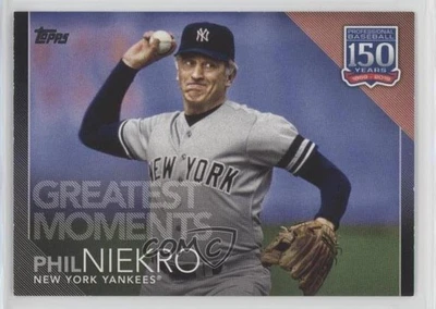 2019 Topps Update 150 Years of Professional Baseball Black /299 Phil Niekro HOF - Image 1 of 2