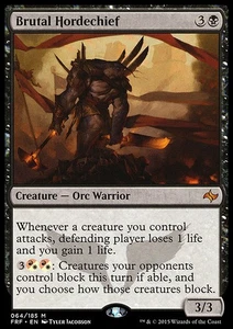 BRUTAL HORDECHIEF Fate Reforged MTG NM Black - Rare - Picture 1 of 1