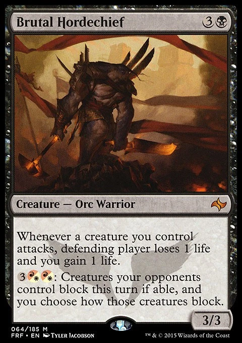 BRUTAL HORDECHIEF Fate Reforged MTG NM Black - Rare - Image 1 of 1