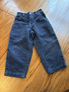 Pantaloni da falegname vintage ragazzo Osh Kosh blu in velluto a coste 3T - Foto 1 di 5